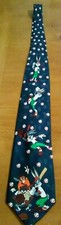 Looney Tunes Neck Tie Mania Baseball Novelty Bugs Bunny Taz Yosemite Sam