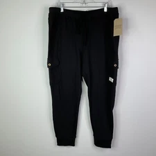FRYE and Co Sweatpants Mens Size XL Cargo Joggers Black Elastic Waist