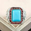 miniature 44  - Fashion Women Silver Party Jewelry Wedding Oval Cut Sapphire Rings Size 6-13