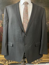 Chaps 50R Charcoal Nailhead Heavy Weave Stretch 2Btn Blazer Sport Coat Jacket