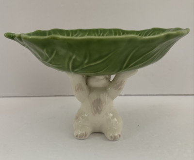 Target Threshold Easter Bunny Cabbage Leaf Dessert Dish Bowl Spring Decor Rabbit