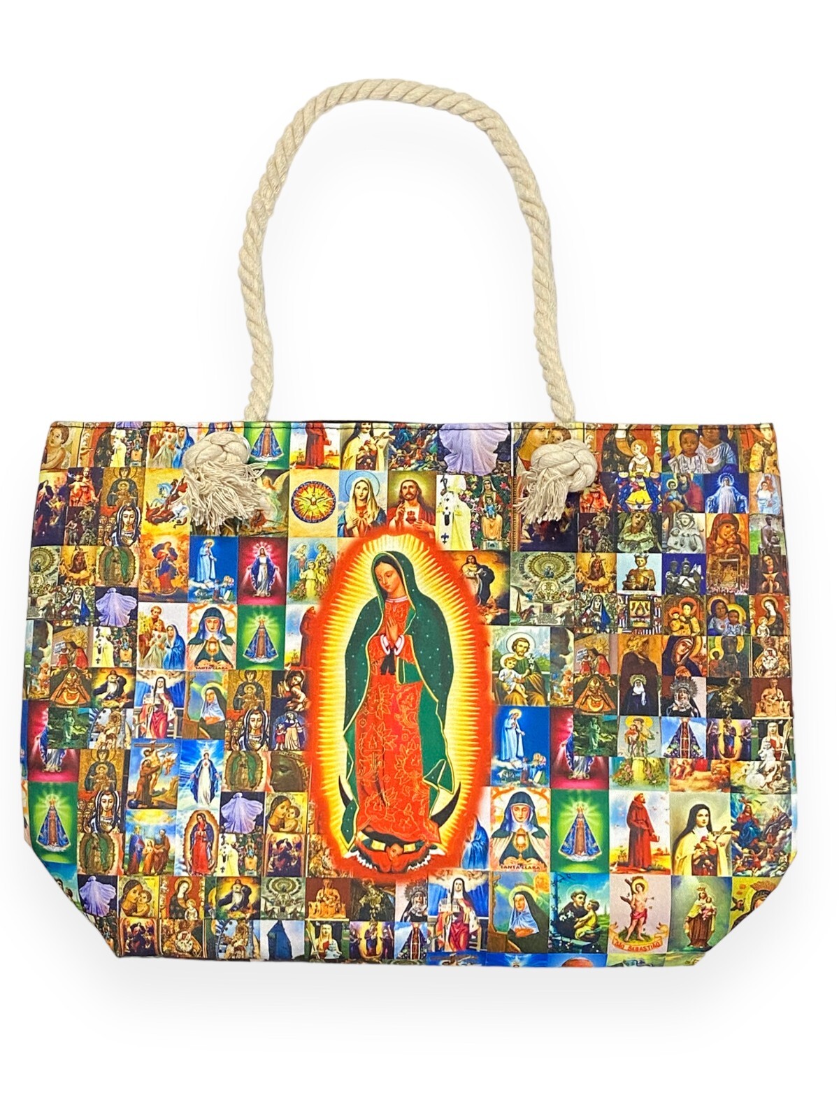 Our Lady Guadalupe Virgin Mary Beach Bag Tote Handbag Purse Religious ...
