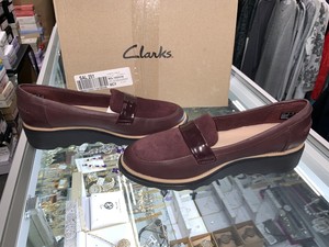 clarks sharon gracie platform loafers