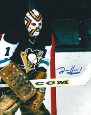 Signed  8x10 DENIS HERRON Pittsburgh Penguins Autographed Photo - w/ Show Ticket
