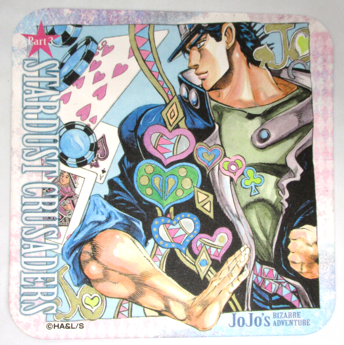 Jotaro Kujo Gambling Art Coaster Jojo'S Bizarre Adventure Hirohiko