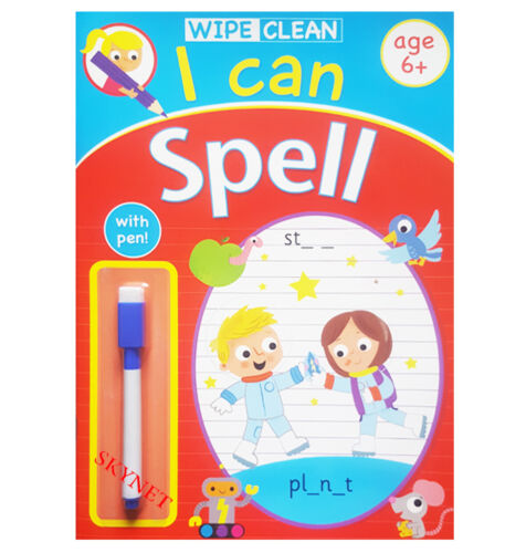 Ready For School Learn Maths Writing Spelling Wipe Clean Book Dry Erase Kids 6+ - Picture 16 of 25