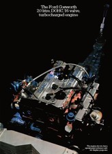 Ford Sierra RS Cosworth 2.0 litre DOHC 16 Valve Engine Rally Brochure Poster A3