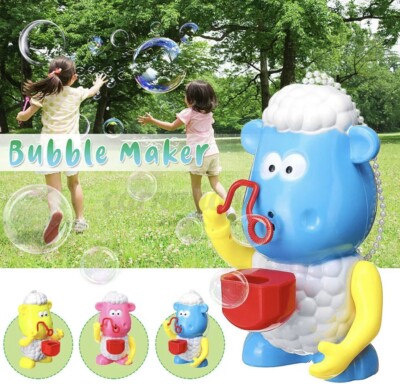 Blue Sheep--Kids Bubble Machine Automatic Bubble Blower + Light and sound