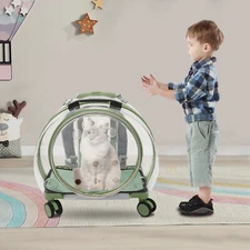 Portable Pet Carrier Bag Breathable Cat Dog Outdoor Travel Transparent Backpack