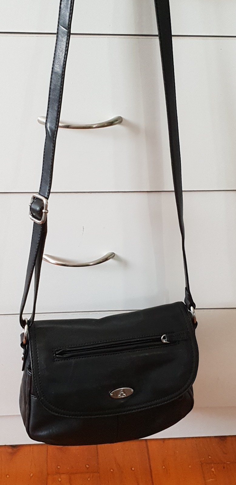 black soft leather crossbody bag