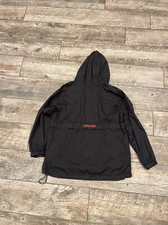 STARTER Pull Over Hooded Windbreaker Size Large Red Lining Vintage