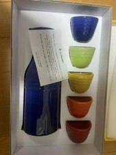 Le Creuset SAKE Set Multi Color Stoneware Liquor ware Tableware TOKKURI GUINOMI
