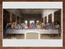 Leonardo da Vinci's The Last Supper (1495-1498) Famous Painting Poster 18x24in