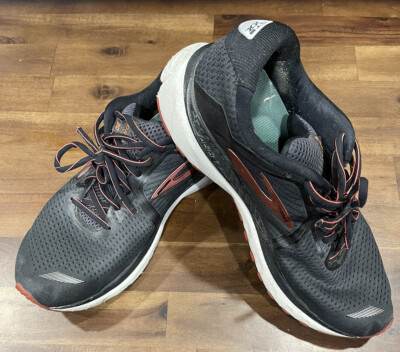 Brooks Adrenaline GTS 20 Black Red Running Shoes Men's 10 2E