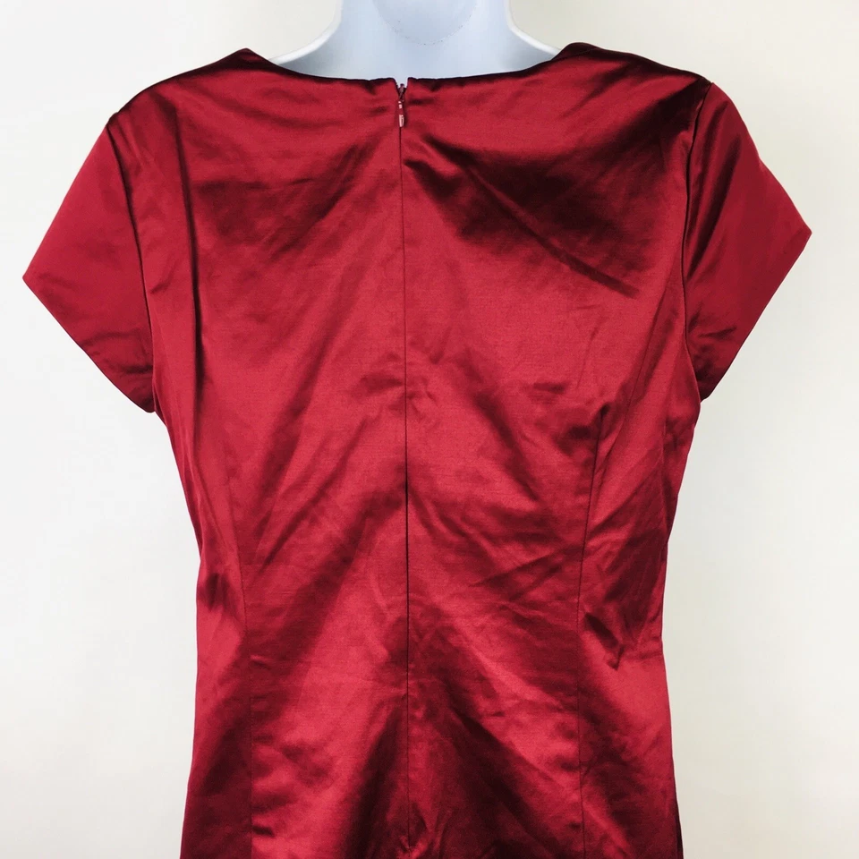 Vestido de fiesta de cóctel Shape FX rojo para mujer talla 8 imitación satén ropa moldeadora incorporada Foto 4 de 4