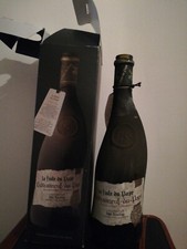 Bouteille Vide Château neuf Du Pape La Fiole Du Pape + boîte carton père anselme
