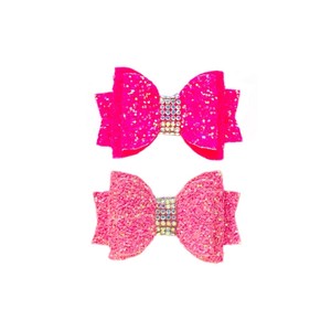 pink dog bow