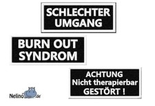 Aufnäher Namenschild  Patch gestickt mit Spruch , Biker. Kutte,MC, 3er Set