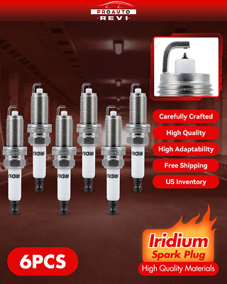 Pack 6 Iridium Spark Plugs For 2018-2020 Genesis G80 Kia Stinger 3.3L V6