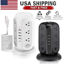 Surge Protector Power Strip with 12 outlets 5 USB Ports 6 ft Cord Wire Extension