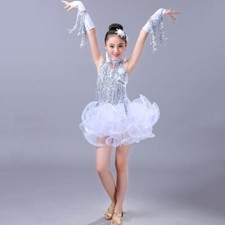 Fringe Latin Dance Dress For Children Salsa For Competition Skirts Costumes