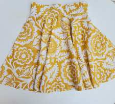 Persnickety Girl's Yellow FLoral Flare Skirt Fall Thanksgiving Size 7Y 31186B 