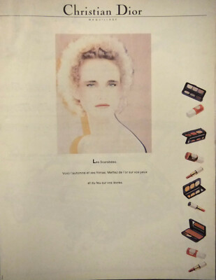 PRESSEWERBUNG 1981 CHRISTIAN DIOR MAKE-UP LES SCARABÉES