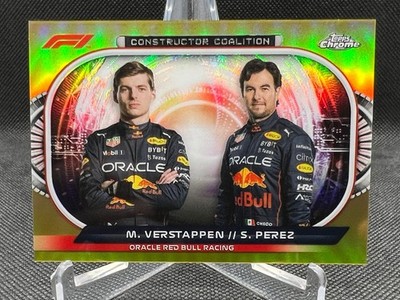 RED BULL 2022 Topps Chrome Formula 1 CONSTRUCTOR COALITION GOLD 9/50 MAX SERGIO