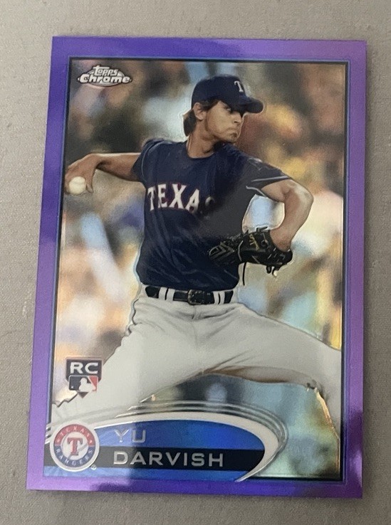 Topps 2012 Chrome Yu Darvish Rookie Purple Refractor #151 Texas Rangers Card