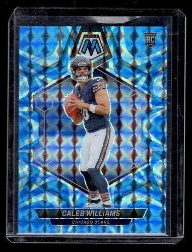 2024 Panini Mosaic - Rookies Caleb Williams #301 Reactive Blue Mosaic Prizm (RC)