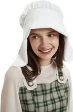 Women's Colonial Bonnet Cap Vintage Costume Accessory Hat Cute