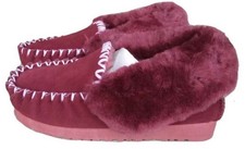 Moccasins Slipper RED Australian Wool Sheepskin Fleece 4-11 Ugg Mocasin Mocassin