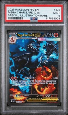 PSA 9 - Pokemon Card - Phantasmal Flames 125/094 - MEGA CHARIZARD