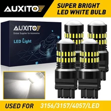 4X AUXITO White 3157 DRL 3157A 4114 4157NA Backup Reverse LED Light Bulbs 48H EC