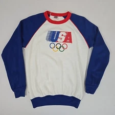 VTG Levi's 1984 LA Olympics Team USA Raglan Crew Neck Sweatshirt Boys L 36