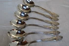 REED AND BARTON STAINLESS 18/10 FLATWARE CHINA "HAVERSHAM" (6) SOUP SPOONS