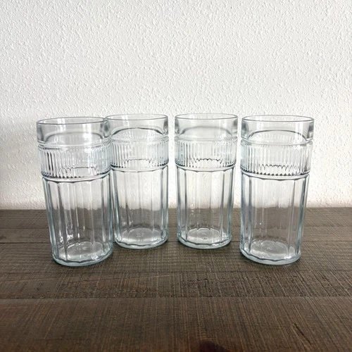 Anchor Hocking Annapolis Tall Ice Tea Glasses Highball Tumblers Set of 4 Vintage