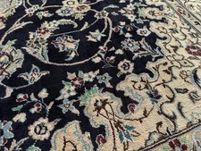 7x10 BLUE ORIENTAL RUG ANTIQUE wool vintage handmade handwoven fine 6x9 7x9 6x10