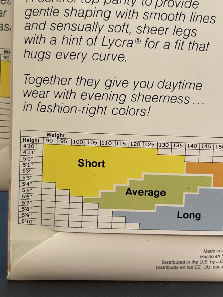 Lote de 7 pantimedias altas JC Penny Sheer Caress Control Top, soporte transparente para mujer Foto 3 de 4