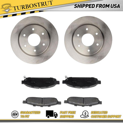 Front OE Brake Rotors Brake Ceramic Pads Kit For 2005 2006 INFINITI QX56