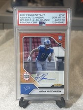 Aidan Hutchinson RC.  PSA 10 Panini Instant First Look Double  Gem 💎 10, 1 Pop