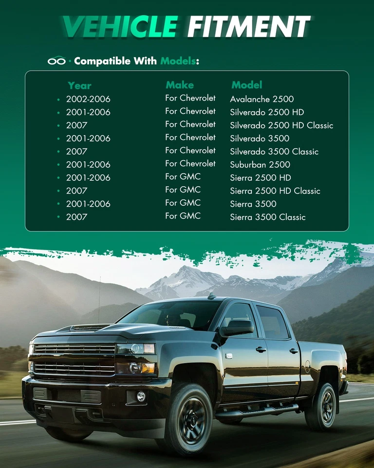 Equilibrador armónico para GMC Sierra Chevrolet Silverado 2500 HD 3500 2001-2006 Foto 2 de 4