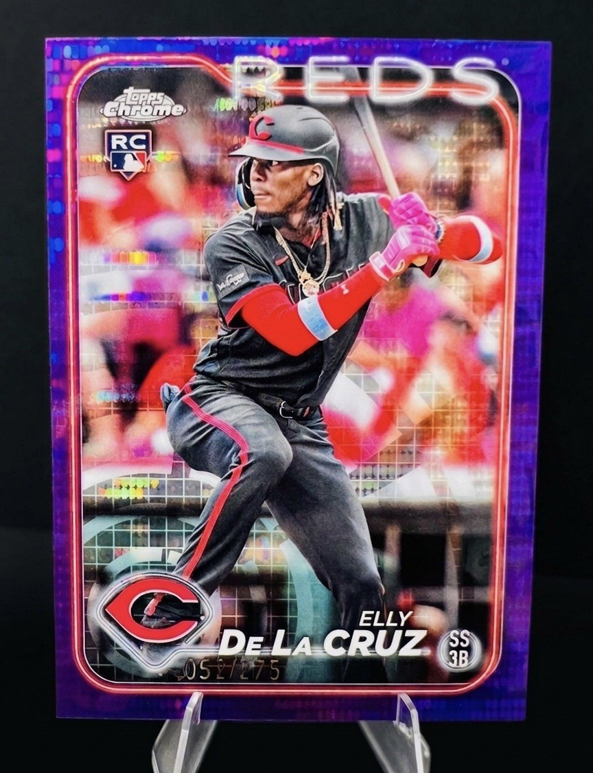 2024 Topps Chrome - Elly De La Cruz #44 Purple Sonar Refractor /275 (RC)