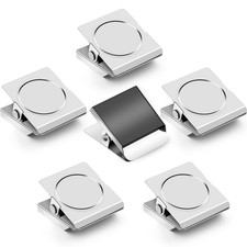 6 Pack Magnetic Clips Heavy Duty, Magnet Clips for Fridge, No-Scratch Magneti...