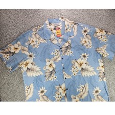NWT Pacific Legend Hawaiian Shirt Mens 4XL Floral Print Short Sleeve Made in USA
