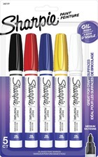 Oil-Based Paint Markers Medium Point Assorted Colors 5 Count - Great for Rock...