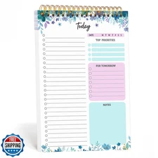 Thboxes 60 Pages To Do List Notepad, 6.7” X 9.8” To Do List Noteb