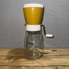 Vintage 1950's 60s Harvest Gold Nut Grinder With Top by Federal Houseware