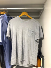 J.CREW Mens Vintage Jersey Solid Gray Crew Ne...