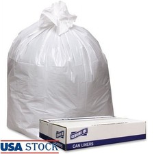 Heavy Duty Trash Liners 100 Count Puncture Resistant Leak Proof Coreless Roll US